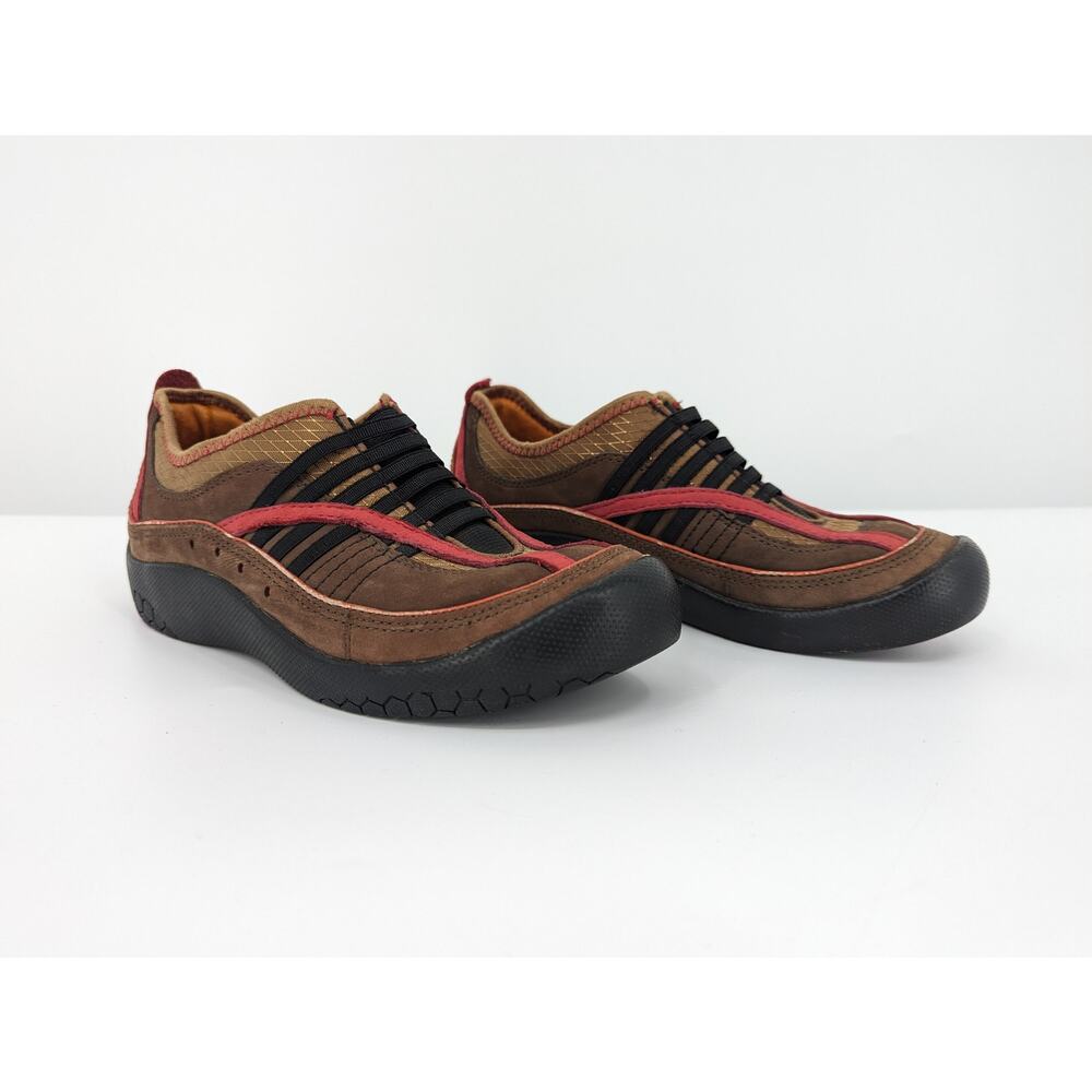 Privo Brown Slip-on Athletic Shoes Women's Size 6M w Leather Upper